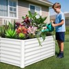 GustoWave Raised Garden Bed, Rectangular Planter Raised Beds for Plants, Vegetables and Flowers, Outdoor Metal Raised Garden Beds, 6x3x2 FT, White - 3 of 4