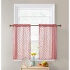 HLC.ME Herringbone Lace Sheer Kitchen Cafe Curtain Tiers for Small Windows & Bathroom - 2 of 4