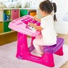 Dolu Smart Study Craft Desk - Pink Unicorn, Ergonomic Seat, Kids 2+ Study & Play - 3 of 4