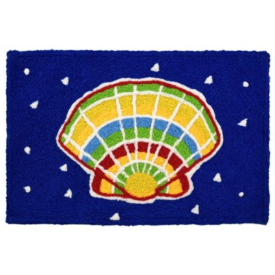 Jellybean Painted Clam Shell Doormat – Colorful Indoor & Outdoor Mat, Washable & Fade-Resistant, 20"x30"