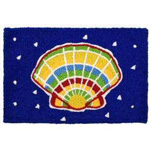 Jellybean Painted Clam Shell Doormat – Colorful Indoor & Outdoor Mat, Washable & Fade-Resistant, 20"x30" - 1 of 3