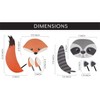 Decorae Halloween Pumpkin Decorating Kit Woodland Friends Set; 8 Metal Fall Pumpkin Decorating, Fox and Raccoon - 3 of 4