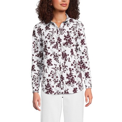 Lands' End Women's No Iron Supima Cotton Long Sleeve Shirt