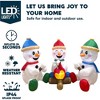 Joyfy 6 FT Long Christmas Inflatable Decoration, 3 Pack Snowman with Campfire Inflatable with LED for Xmas Party Indoor Outdoor Garden Lawn Decoration - 2 of 4