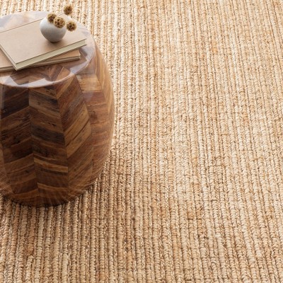 Natural Flat Woven Wool and Cotton Rectangular Rug 5' x 8'