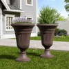 NAYSAYE Planter Trophy Flower Pot Set of 2 Stylish Resilient HDPE Material for Modern Indoor Outdoor Garden Spaces, 15.75"*15.75"*23.62" - 2 of 4