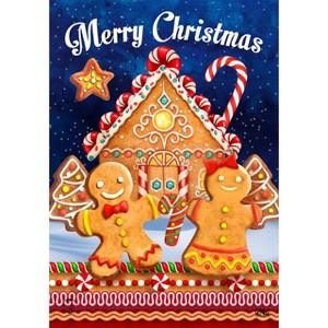 Briarwood Lane Christmas House Flag 40x28 For Outdoor Gingerbread House For Christmas House Flag - 1 of 4