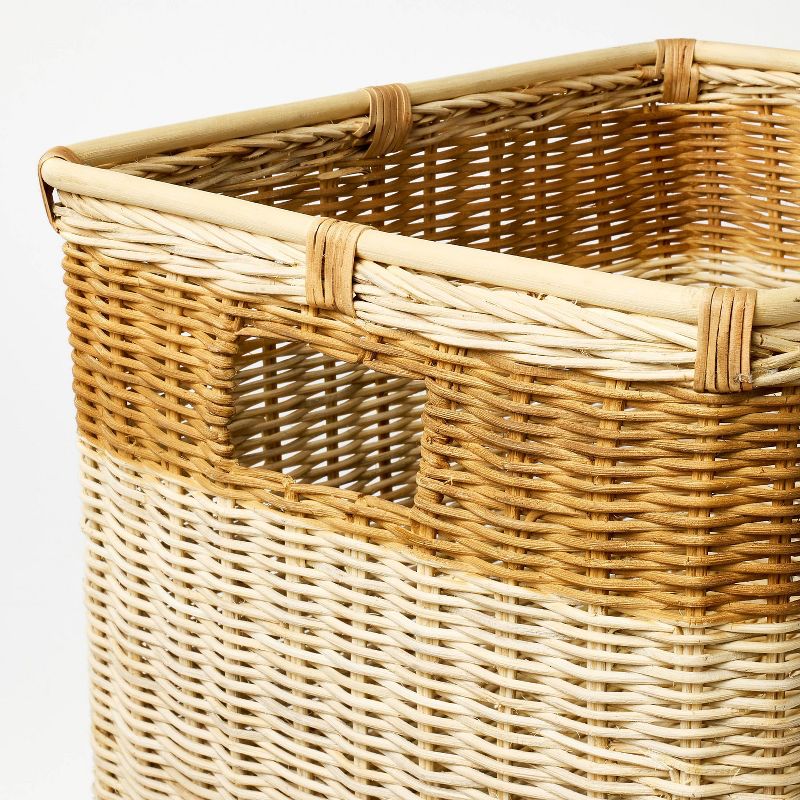 Two Tone Rattan Cube Basket - Threshold&#8482; designed with Studio McGee, 4 of 5