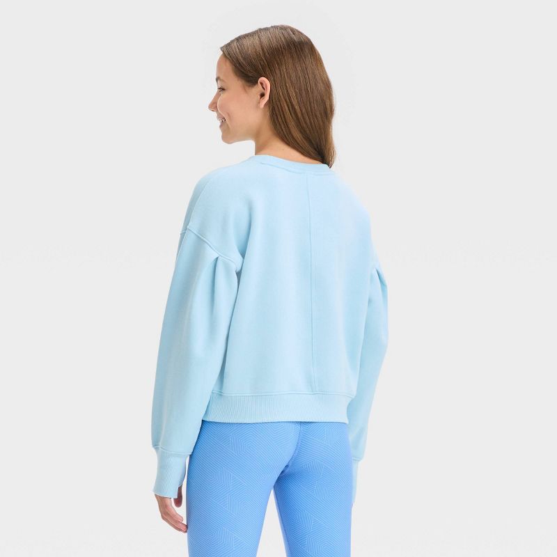 Girls&#39; Fleece Pullover Sweatshirt - All In Motion™, 3 of 8