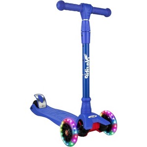 Kids Kick Scooter, LED Lighted Wheels and 4 Adjustable Height Handlebars, Lean-to-Steer & Widen Anti-Slip Deck, 3 Wheel Scooter Ages 3-12 - 1 of 4