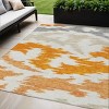 HomeRoots 5' X 8' Orange Beige And Ivory Abstract Washable Indoor Outdoor Area Rug - 2 of 4