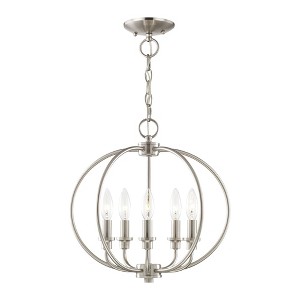 Livex Lighting Milania 5 - Light Chandelier in  Brushed Nickel - 1 of 1