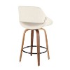 Set of 2 Fabrico Mid Century Modern Counter Height Barstool - LumiSource - 4 of 4