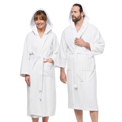 Ben Kaufman Hooded Velour Robes - Unisex Cotton Bathrobe for Men & Women, Luxury Hotel Spa Soft Plush & Lightweight