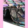 INSPIRE CHIC Women's Metallic Round Neck Long Sleeve Sparkly Disco Party Shiny Top - 4 of 4