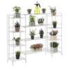 Breighton 44.75" Home Xtra Storage 4 Tier Folding Metal Shelves with Set of 4 Deluxe Extension Shelves in White - 3 of 4