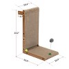 L Shaped Cat Scratching Pad with Bell and Spring Toy,Corrugated Cardboard Cat Scratcher for Indoor Cats - LAOTIES - 4 of 4