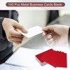 Unique Bargains Metal Blank Laser Engrave Printable DIY Name Cards 100 Pcs - 4 of 4