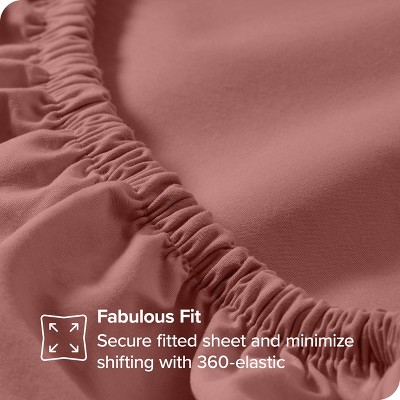 Twin XL Dusty Rose Organic Cotton Percale Sheet Set