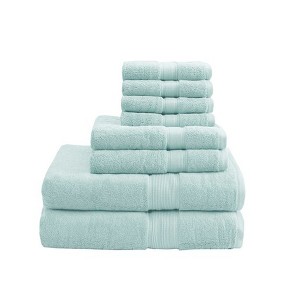Gracie Mills Eulalia 800 GSM Cotton 8-Piece Antimicrobial Towel Set - 1 of 4