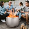 27inch Protable Smokeless Fire Pit, Fire Pit with Handles Design, Stainless Steel Stove Wood Burning, Removable Ash Pan - 3 of 4