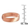Steeltime 4mm plain 18k rose gold plated stainless steel shiny high polished band - 3 of 4
