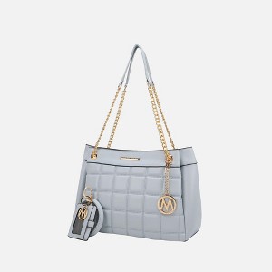 MKF Collection Mabel Quilted Women’s shoulder Bag & Bracelet Keychain with a Credit Card Holder by Mia K - 1 of 4