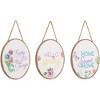 Northlight Springtime Floral Hanging Wall Signs - 9.75" - Set of 3 - 4 of 4