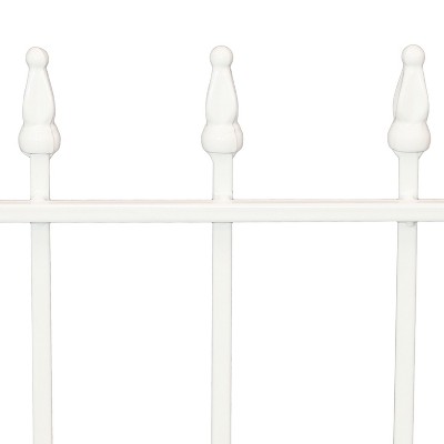 White Iron Roman Style Decorative Garden Fence Panels Set of 5