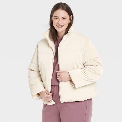 target faux leather puffer