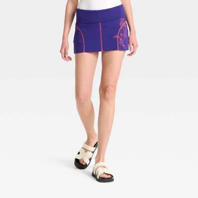 Women's Low-Rise Knit Mini Wrap Skort - Wild Fable™