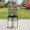 PawHut 60" Metal Indoor Bird Cage Starter Kit With Detachable Rolling Stand, Storage Basket, And Accessories - 2 of 4
