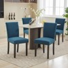 Dining Chairs Set of 2 Upholstered Parsons Diner Room Chair Sets Fabric Kitchen Chairs With Nailhead Trim/ Wood Legs and Padded Cusion - 3 of 4