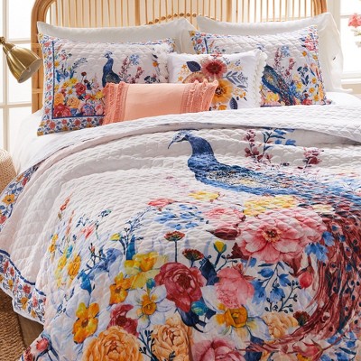 Huntington Blue King Microfiber Reversible Quilt Set
