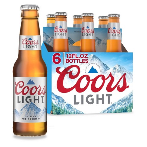 Coors Light Beer 6pk 12 Fl Oz Bottles Target