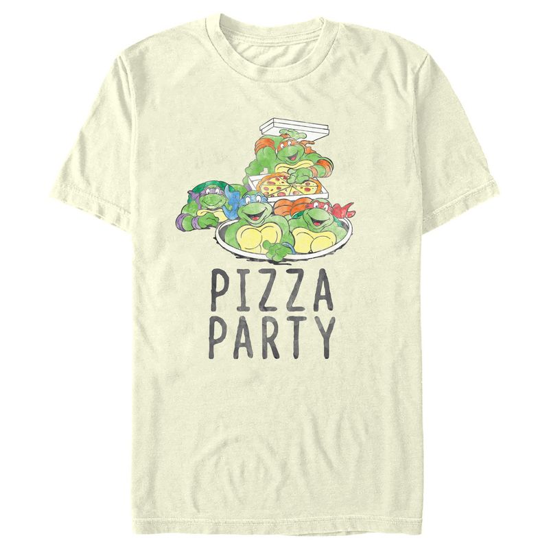 Men's Teenage Mutant Ninja Turtles Pizza Party Ninjas T-Shirt, 1 of 5