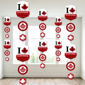 Big Dot of Happiness Canada Day - Canadian Party DIY Dangler Backdrop - Hanging Vertical Decorations - 30 Pieces - 1 of 4