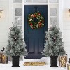 3FT Pre-Lit Christmas Tree, 70 LED, Snow Flocked, Potted, Battery Operated, Foldable Branches, Small Artificial Xmas Tree Indoor Outdoor - 4 of 4