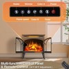 ZAFRO Electric Fireplace with Remote,24" Portable Infrared Fireplace Stove with Multiple 3D Flame, Adjustable Temp & Brightness,Timer 5100BTU Black - 2 of 4