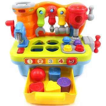 Link Ready! Set! Play! Little Engineer Multifunctional Musical Learning Tool Workbench For Kids