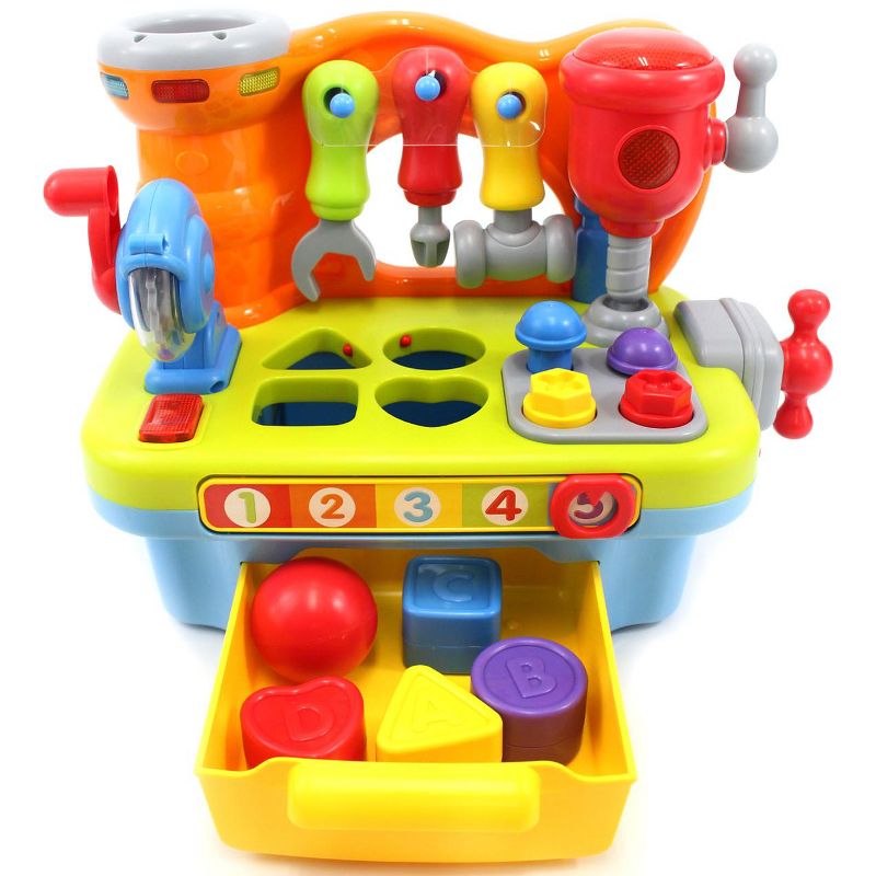 Link Ready! Set! Play! Little Engineer Multifunctional Musical Learning Tool Workbench For Kids, 1 of 6