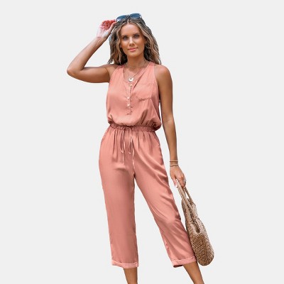 Women's Chic Sleeveless Drawstring Jumpsuit for Casual Summer Style - Cupshe