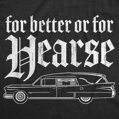 Мужские футболки Crazy Dog T-Shirts, Inc. Mens Funny T Shirts for Better Or for Hearse Sarcastic Graphic Novelty Tee for Men - Crazy Dog Men's T Shirt With Sarcastic Sayings Black L — фото 2