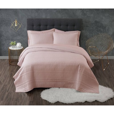 Twin/Twin XL 2pc Antimicrobial Quilt Set Blush - Truly Calm