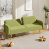 VYNXARIA 70.47inch Gray Fabric Double Sofa with Split Backrest and Two Throw Pillows,Suitable for living room, apartment - 3 of 4