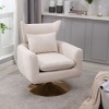 NicBex Linen Swivel Accent Chair,Upholstered Swivel Living Room Chairs with Wraparound Backrest,Comfy Arm Chair,Accent Chairs for Living Room - 2 of 4