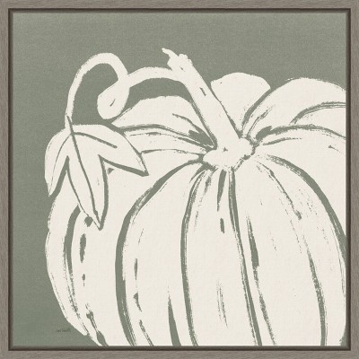 Amanti Art Autumn Tones VII Chalk Green by Anne Tavoletti Canvas Wall Art Print Framed 22-in. W x 22-in. H.