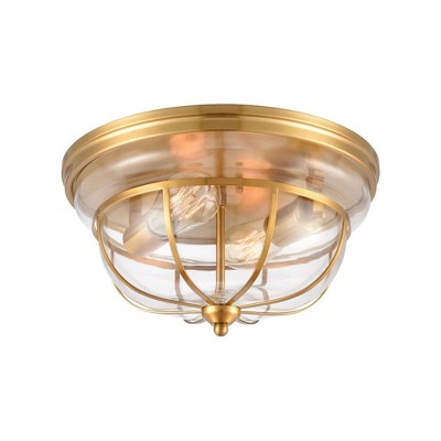 Elk Home Manhattan Boutique 2 - Light Flush Mount in  Brushed Brass
