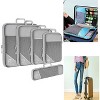 5 Set Compression Packing Cubes, Ultralight Expandable Packing Organizers for Travelers, Airplane Cruise Car Train - 4 of 4