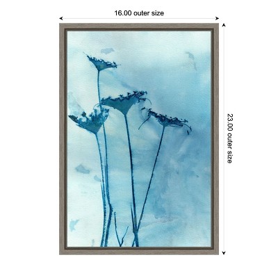Blue Anne Flower Canvas Print with Frame 16 x 23-in